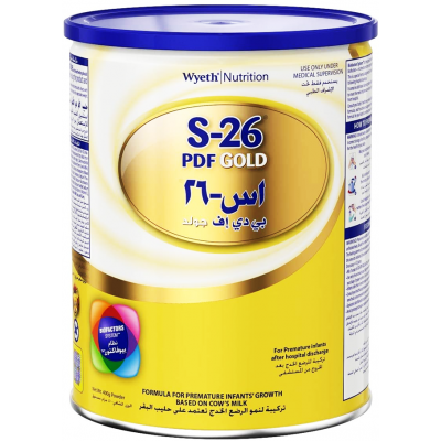 S - 26 PDF Gold Post Discharge Formula Wyeth Nutrition Milk Based from 0 - 12 Months Tin 400 gm